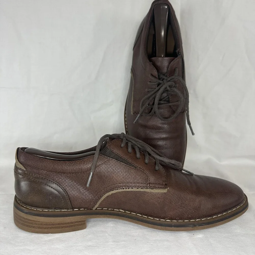 Parker & Sky Shoes Mens Size 7.5 Brown Oxford Dress Lace Up Derby KAYMIN 1075822